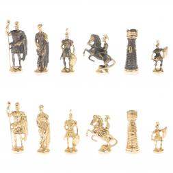 Настольные шахматы &amp;quot;Римские&amp;quot; бронза шабровский змеевик 40х40 см