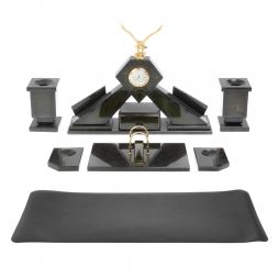 Письменный набор &amp;quot;Орел&amp;quot; из нефрита с настольным ковриком