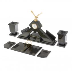 Письменный набор &amp;quot;Орел&amp;quot; из нефрита с настольным ковриком