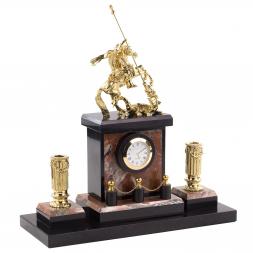 Настольный набор &amp;quot;Святой Георгий Победоносец&amp;quot; бронза креноид