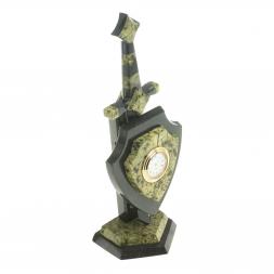 Часы &amp;quot;Щит и меч&amp;quot; малый камень змеевик