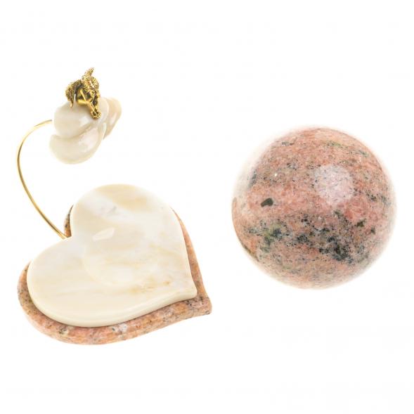 Сувенир Шар Антистресс &amp;quot;Ангел&amp;quot; розовый мрамор 123735