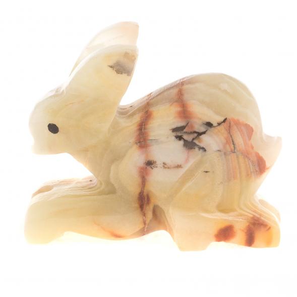 Статуэтка из оникса &amp;quot;Заяц&amp;quot; зелено-коричневый 7,5х3,2х6,5 см (3) 124646