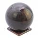 Шар из обсидиана 12 см на подставке черно-коричневый 124714