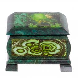 Шкатулка с иллюстрацией "Хозяйка медной горы" н1 13х10х7,5 см