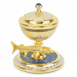 Икорница из лазурита &amp;quot;Стерлядка&amp;quot;