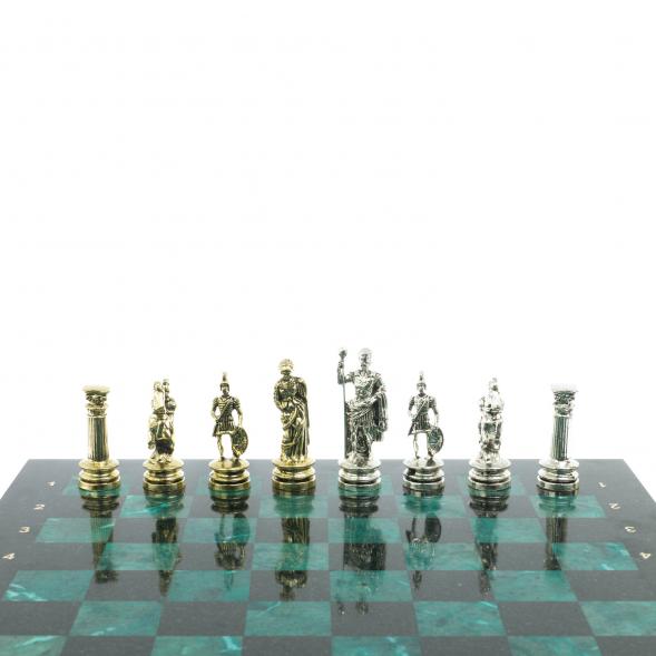 Шахматы &amp;quot;Древний Рим&amp;quot; доска 44х44 см из змеевика 128244