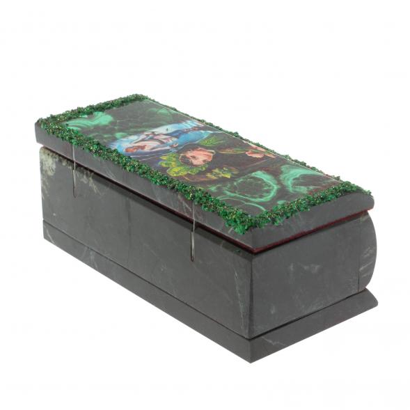 Шкатулка &amp;quot;Хозяйка медной горы&amp;quot; змеевик 14х7х5 см 129506