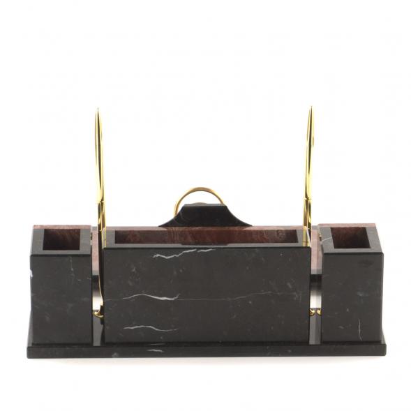 Письменный набор &amp;quot;Щит&amp;quot; из камня лемезит 121241