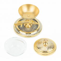 Икорница &amp;quot;Стерлядка&amp;quot; камень агат в подарочной упаковке Златоуст