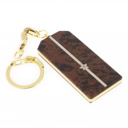 Брелок погон &amp;quot;Младший лейтенант&amp;quot; камень обсидиан