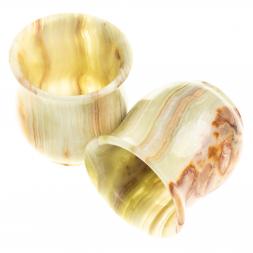 Набор стаканов 2 шт в футляре камень оникс 6,2х7 см 100 мл (2,5х3)