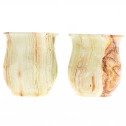 Набор стаканов 2 шт в футляре камень оникс 6,2х7 см 100 мл (2,5х3)