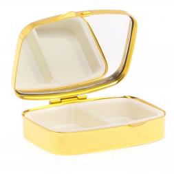 Таблетница на 2 отделения камень шайтанский переливт цвет золото