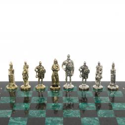 Сувенирные шахматы "Русь" доска 40х40 см шабровский змеевик