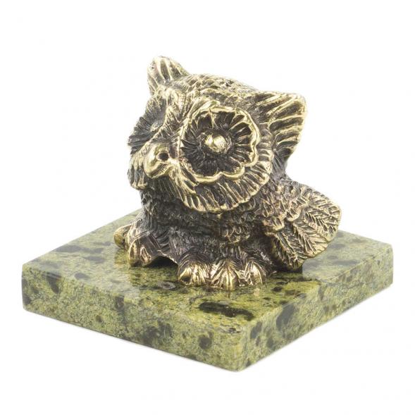 Статуэтка &amp;quot;Филин&amp;quot; бронза змеевик 120019