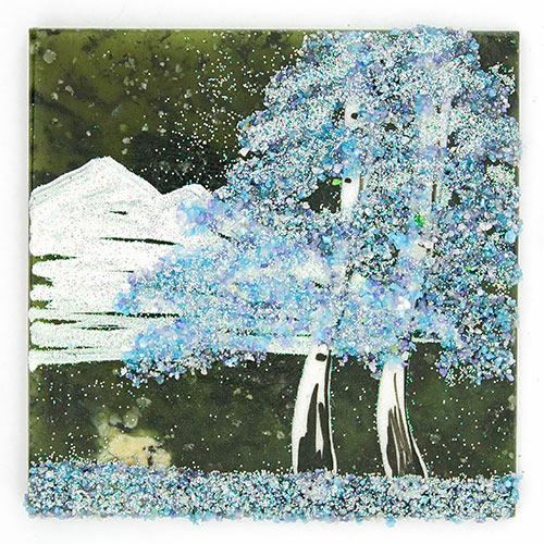 Магнит с рисунком &amp;quot;Квадрат&amp;quot; большой камень змеевик 113961