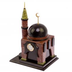 Часы "Мечеть" средняя лемезит, змеевик