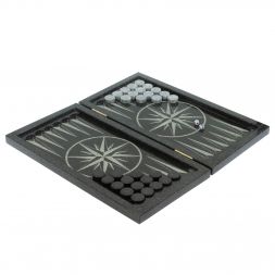 Нарды каменные &amp;quot;Волк и медведь. Роза ветров&amp;quot; из габбро-диабаза