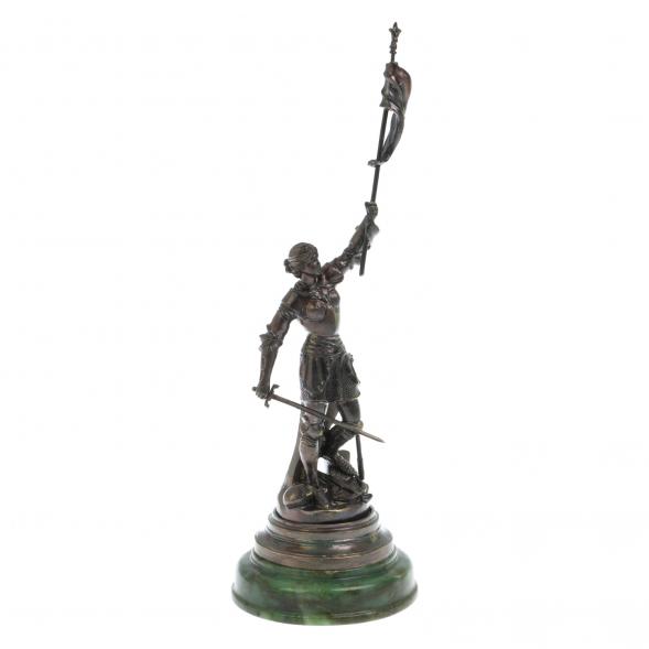 Бронзовая статуэтка &amp;quot;Жанна Дарк&amp;quot; на нефрите 128480