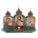 Икона с подсвечником Триптих змеевик лемезит 33,5х9,5х24 см 119940