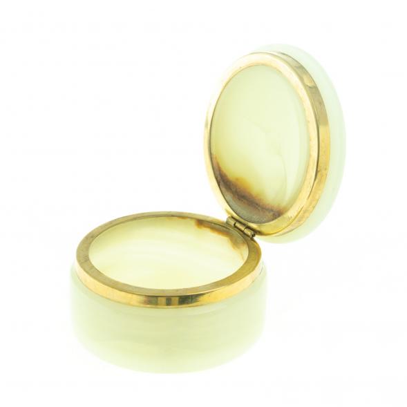 Шкатулка «Круглая» 7,6×5 см из натурального оникса для ювелирных украшений, бижутерии