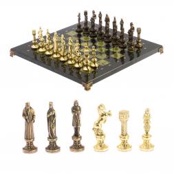 Шахматы &amp;quot;Ренессанс&amp;quot; доска 36х36 см змеевик фигуры цвет бронза-золото