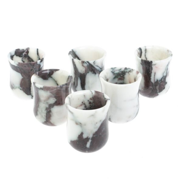 Набор рюмок 6 шт из саянского мрамора 5х5х6 см 127934