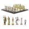 Шахматы подарочные "Древний Рим" из камня змеевик мрамор 44х44 см