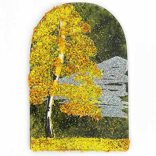 Магнит с рисунком &amp;quot;Арка&amp;quot; большой камень змеевик 113963