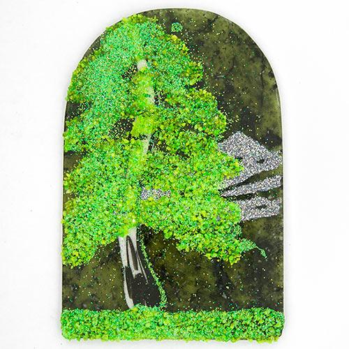 Магнит с рисунком &amp;quot;Арка&amp;quot; большой камень змеевик 113963