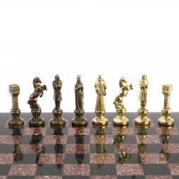 Шахматы &amp;quot;Ренессанс&amp;quot; доска 36х36 см змеевик, лемезит фигуры цвет бронза-золото