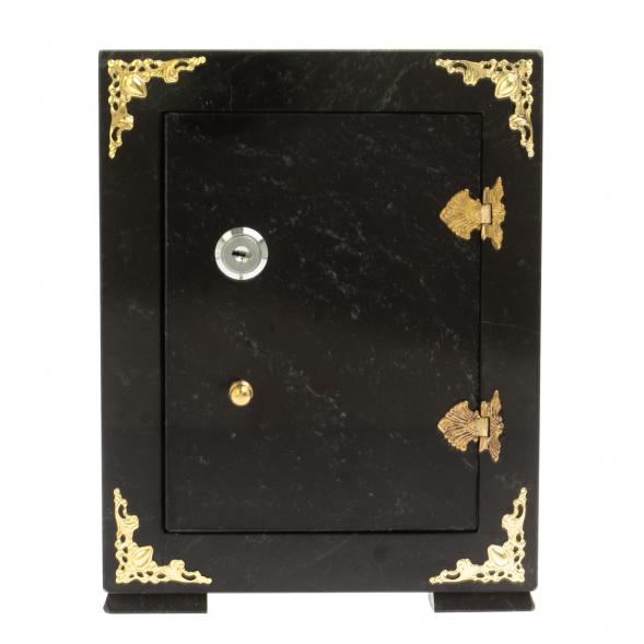 Сейф средний из черного змеевика 19х16х24 см 124964