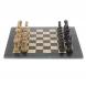 Шахматы &amp;quot;Игрок&amp;quot; доска 38х38 см из черного мрамора и ракушечника 127065