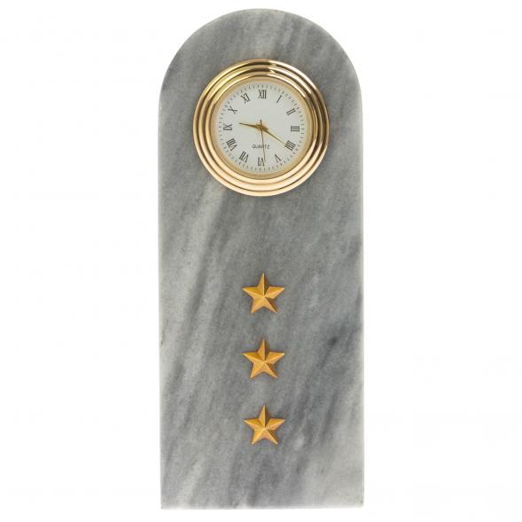 Подарочные часы &amp;quot;Погон старший прапорщик МВД&amp;quot; мрамор 129848