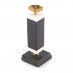 Подсвечник с ящерицей змеевик, мрамор 4,5х4,5х13 см