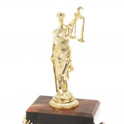 Часы из бронзы &amp;quot;Фемида&amp;quot; камень яшма