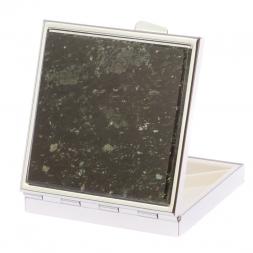 Таблетница на 4 отделения камень мусковит цвет серебро