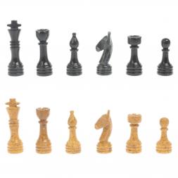 Шахматы &amp;quot;Игрок&amp;quot; 38х38 см из черного мрамора и рыжего ракушечника