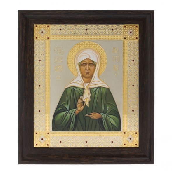 Икона &amp;quot;Матрона Московская&amp;quot; 24,5х28,5 см Златоуст 128008