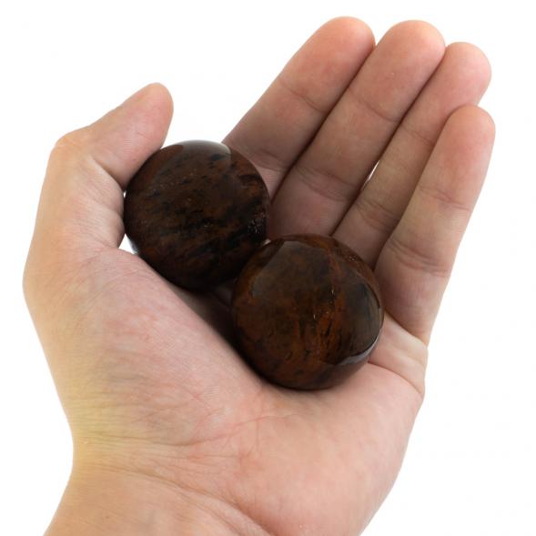 Шары массажные 3,7 см из коричневого обсидиана 128331