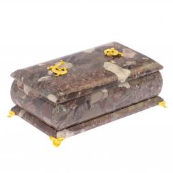 Шкатулка из камня конгломерат &amp;quot;Дуэт&amp;quot;