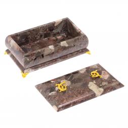 Шкатулка из камня конгломерат &amp;quot;Дуэт&amp;quot;