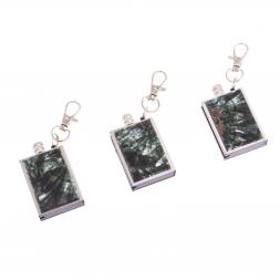 Брелок огниво "Вечная спичка" с накладкой из камня серафинит 2,8х1,3х5 см