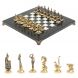 Шахматы &amp;quot;Итальянская война&amp;quot; фигуры бронза доска 28х28 см из мрамора 128249