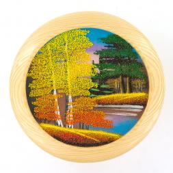 Тарелка декоративная "Осень" 25 см каменная крошка