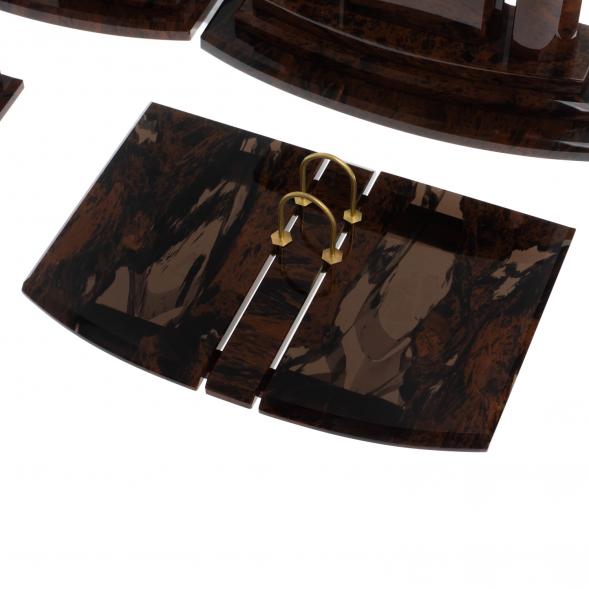 Настольный набор из коричневого обсидиана 128706