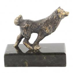 Статуэтка из бронзы и змеевика &amp;quot;Собака средняя&amp;quot;