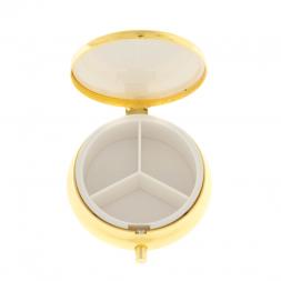 Таблетница на 3 отсека камень парагонит цвет золото