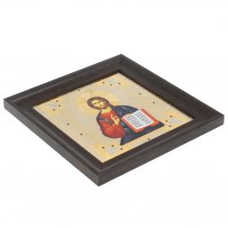 Икона гравюра &amp;quot;Спаситель&amp;quot; багет 22,5х23,5х2 см Златоуст